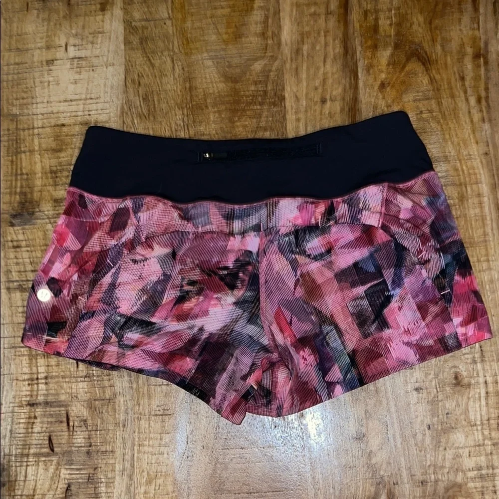 Lululemon Athletica Pink and Black Athletic Shorts